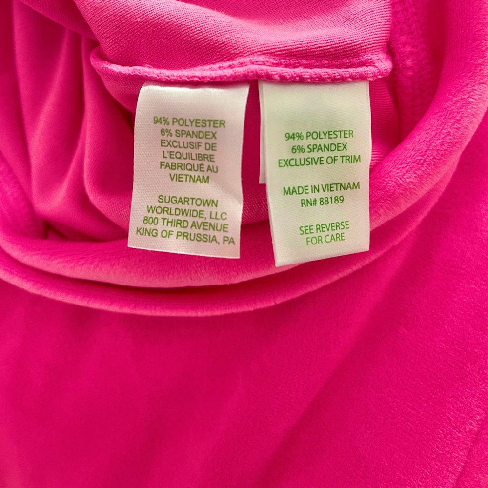 Lily Pulitzer Lounge Set Hoodie/Pants Sz M New w/tags Plumeria Pink Soft Velour - Picture 14 of 14
